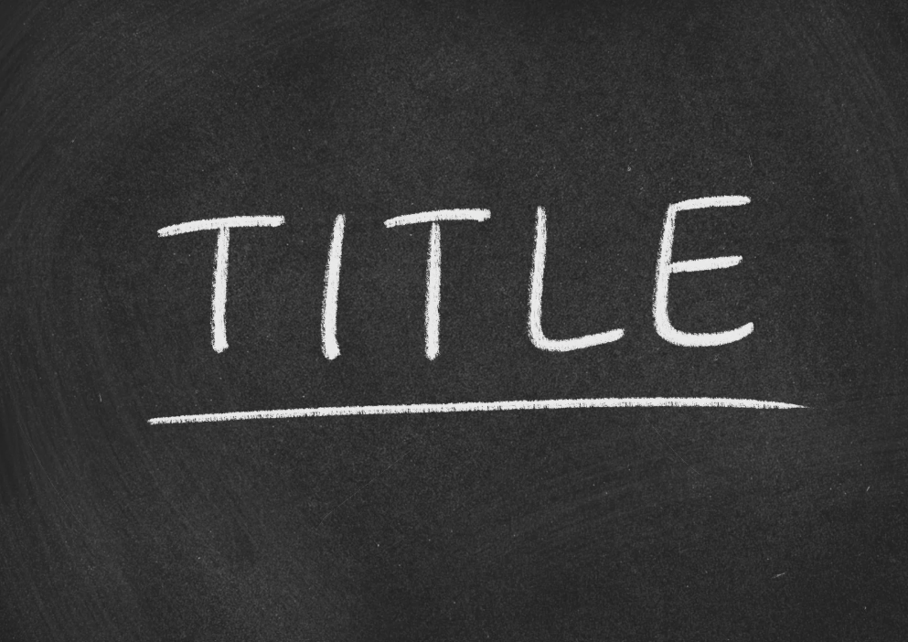 What Do I Call This Thing? (10 Tips for Titling Your Short Story)